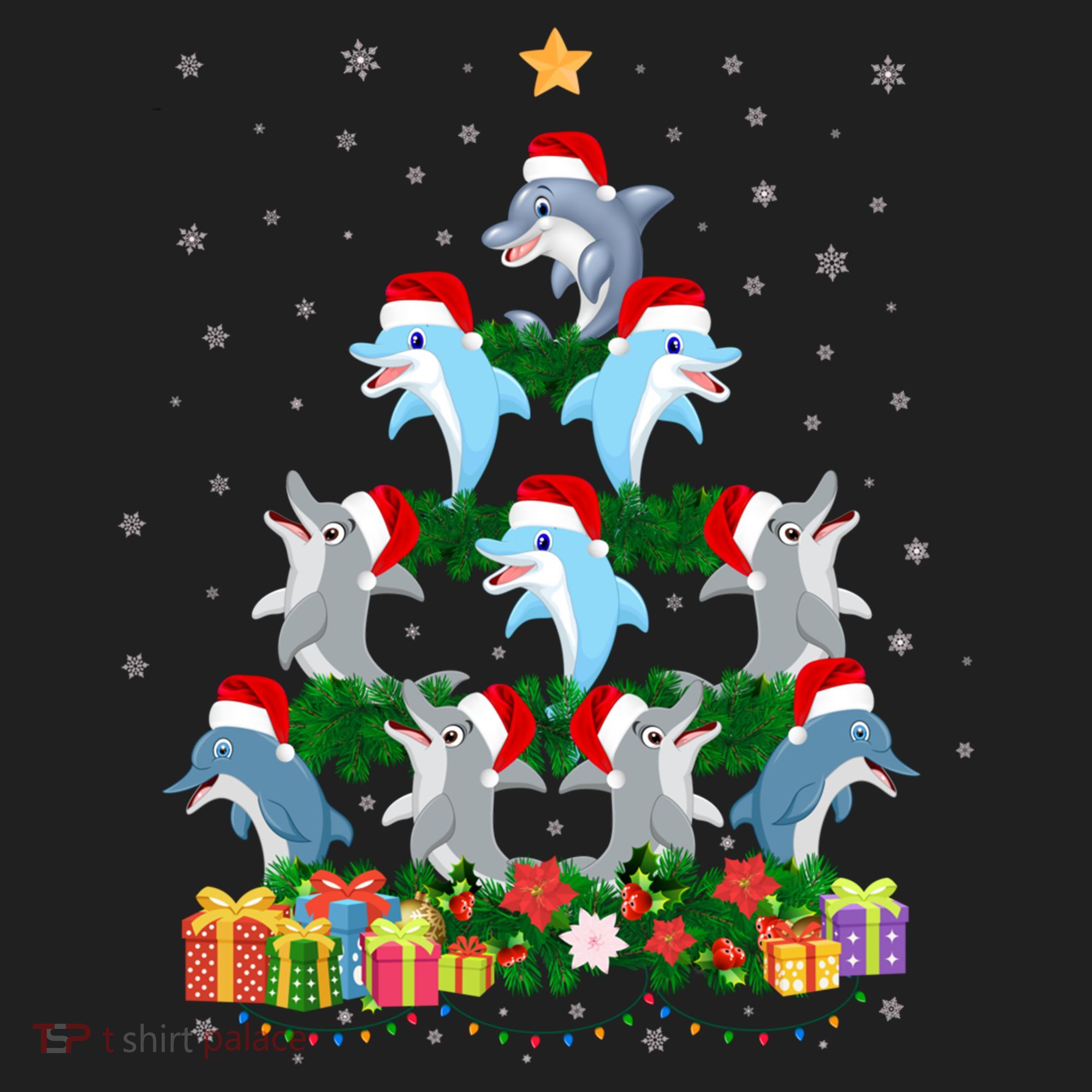 Funny Xmas Outfit For Dolphin Lovers Ugly Christmas Sweater Cool Gift Hat