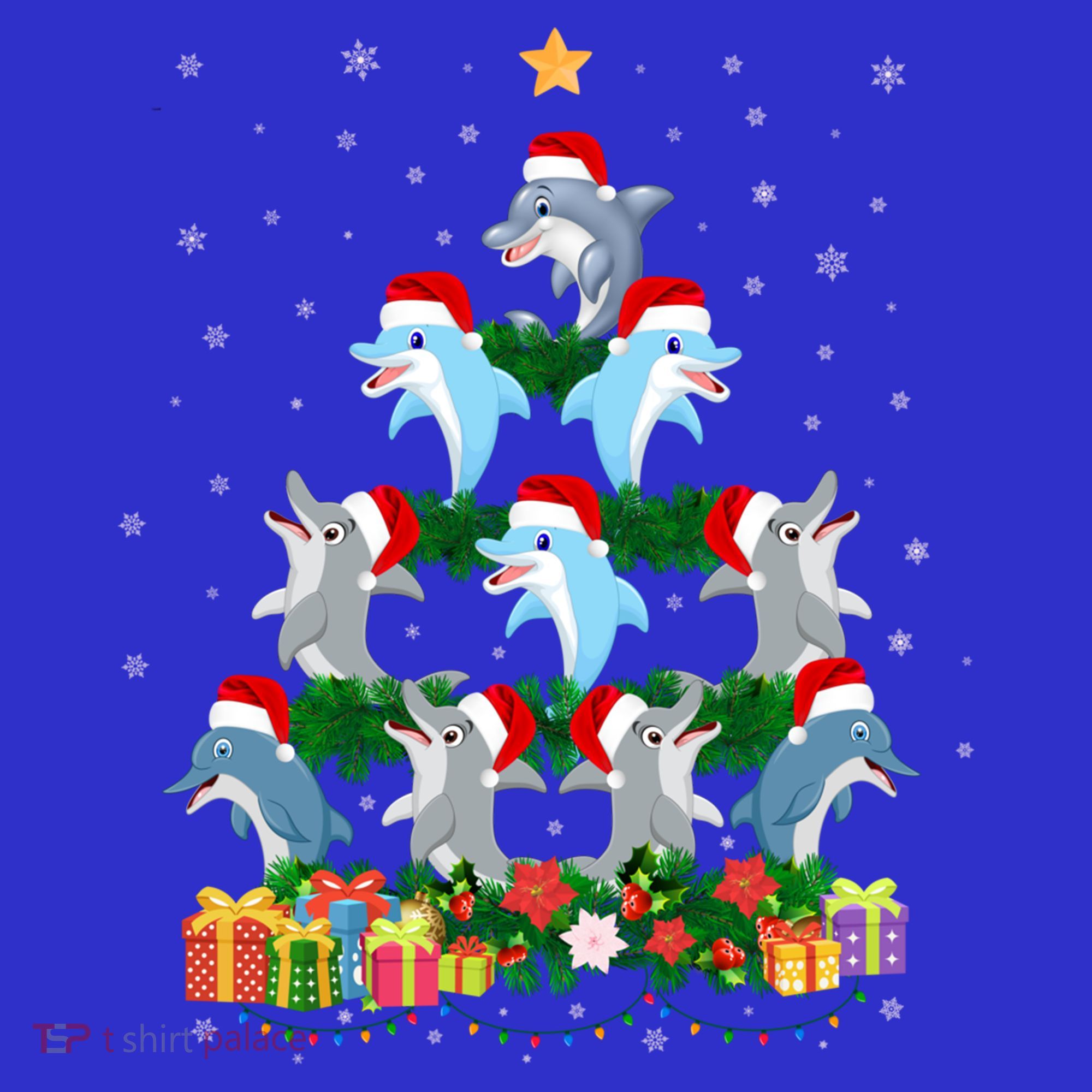 Funny Xmas Outfit For Dolphin Lovers Ugly Christmas Sweater Cool Gift Button