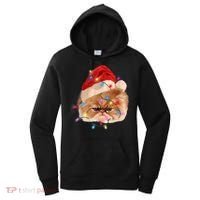 Funny Xmas Persian Cat Christmas Lights Adorable Face Fluffy TShirt Women's Hoodie thumb 0