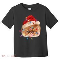 Funny Xmas Persian Cat Christmas Lights Adorable Face Fluffy TShirt Toddler T-Shirt thumb 0