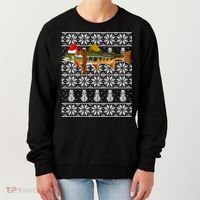Fish Xmas Santa Hat Brook Trout Ugly Christmas Funny Gift Women's Sweatshirt thumb 0