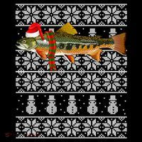 Fish Xmas Santa Hat Brook Trout Ugly Christmas Funny Gift Coffee Mug thumb 5