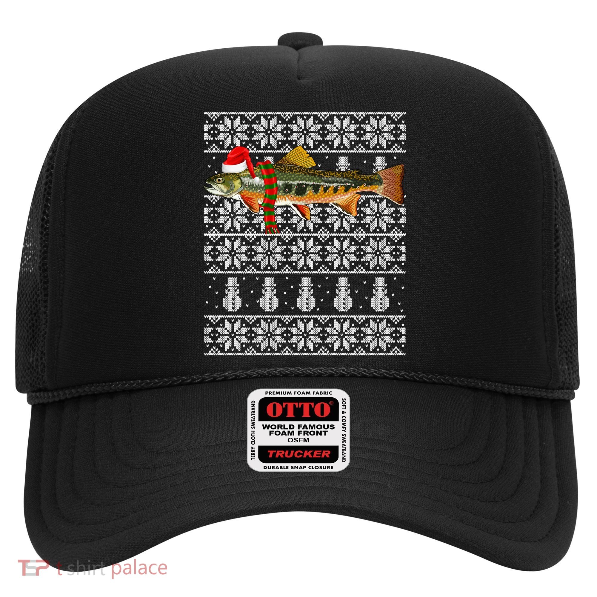 Fish Xmas Santa Hat Brook Trout Ugly Christmas Funny Gift Hat