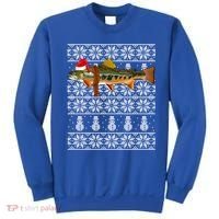 Fish Xmas Santa Hat Brook Trout Ugly Christmas Funny Gift Sweatshirt thumb 0