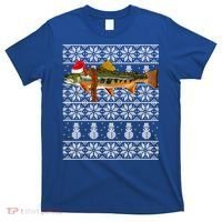 Fish Xmas Santa Hat Brook Trout Ugly Christmas Funny Gift T-Shirt thumb 0
