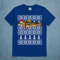 Fish Xmas Santa Hat Brook Trout Ugly Christmas Funny Gift T-Shirt thumb 5
