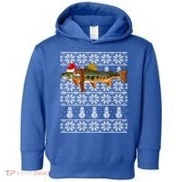 Fish Xmas Santa Hat Brook Trout Ugly Christmas Funny Gift Toddler Hoodie thumb 0