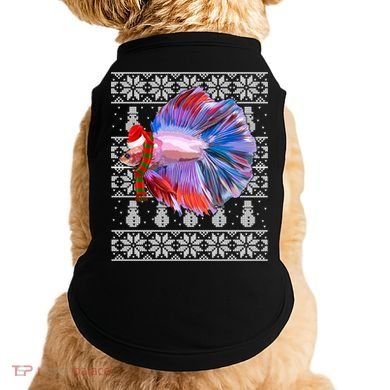 Fish Xmas Santa Hat Betta Fish Ugly Christmas Gift Doggie Tank