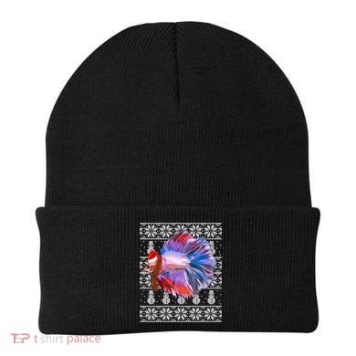 Fish Xmas Santa Hat Betta Fish Ugly Christmas Gift Beanie
