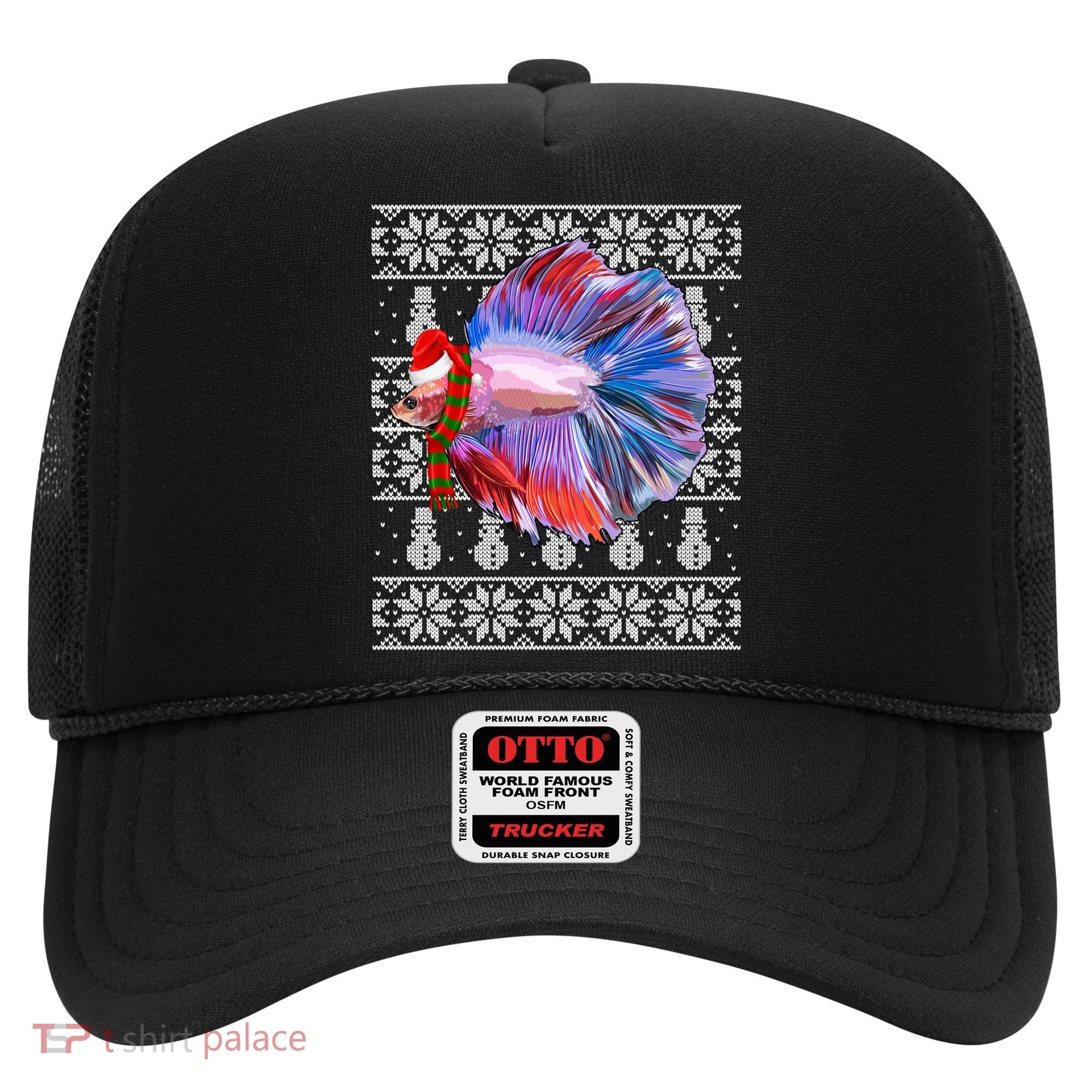 Fish Xmas Santa Hat Betta Fish Ugly Christmas Gift Hat
