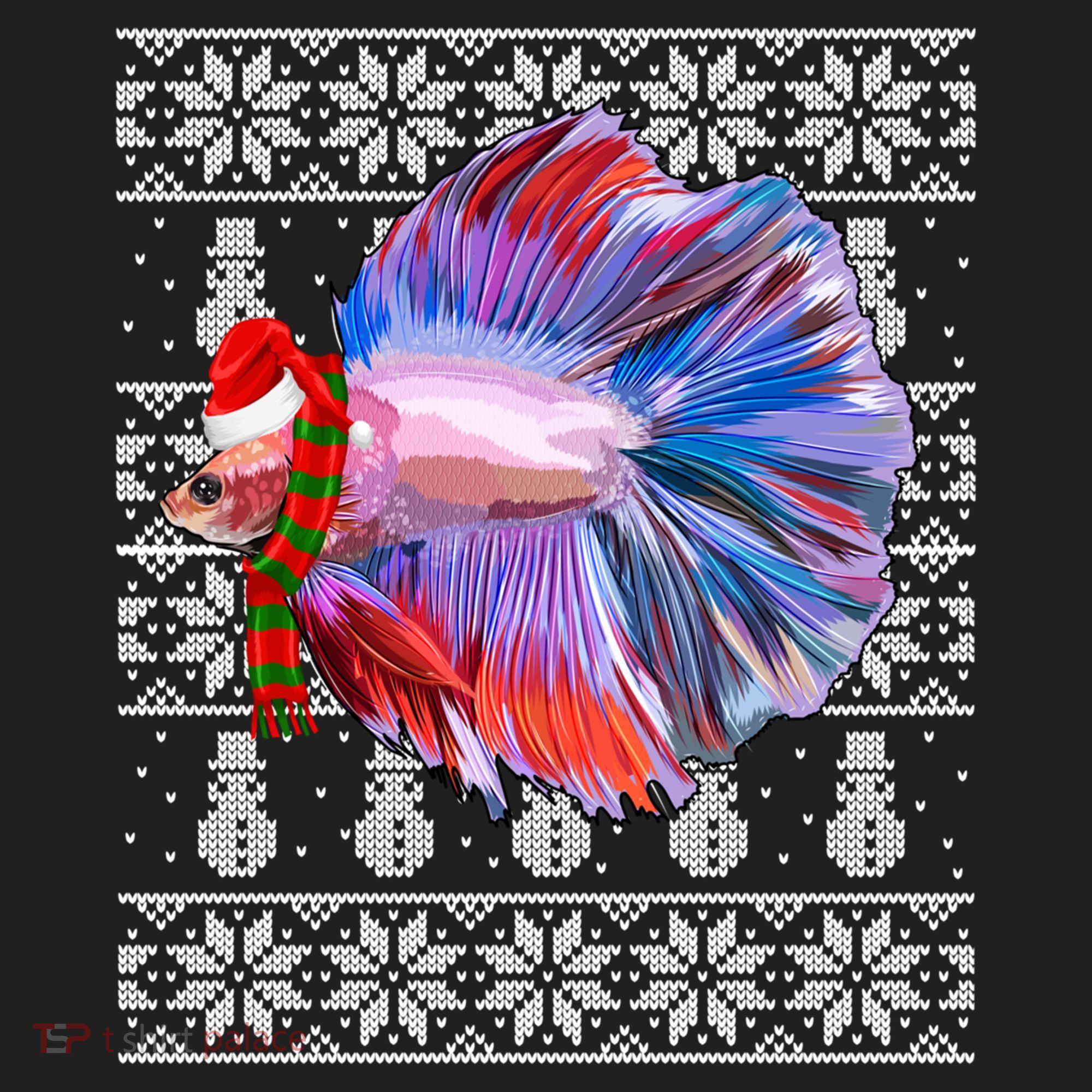 Fish Xmas Santa Hat Betta Fish Ugly Christmas Gift Hat