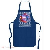 Fish Xmas Santa Hat Betta Fish Ugly Christmas Gift Apron thumb 0