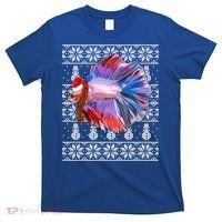 Fish Xmas Santa Hat Betta Fish Ugly Christmas Gift T-Shirt thumb 0