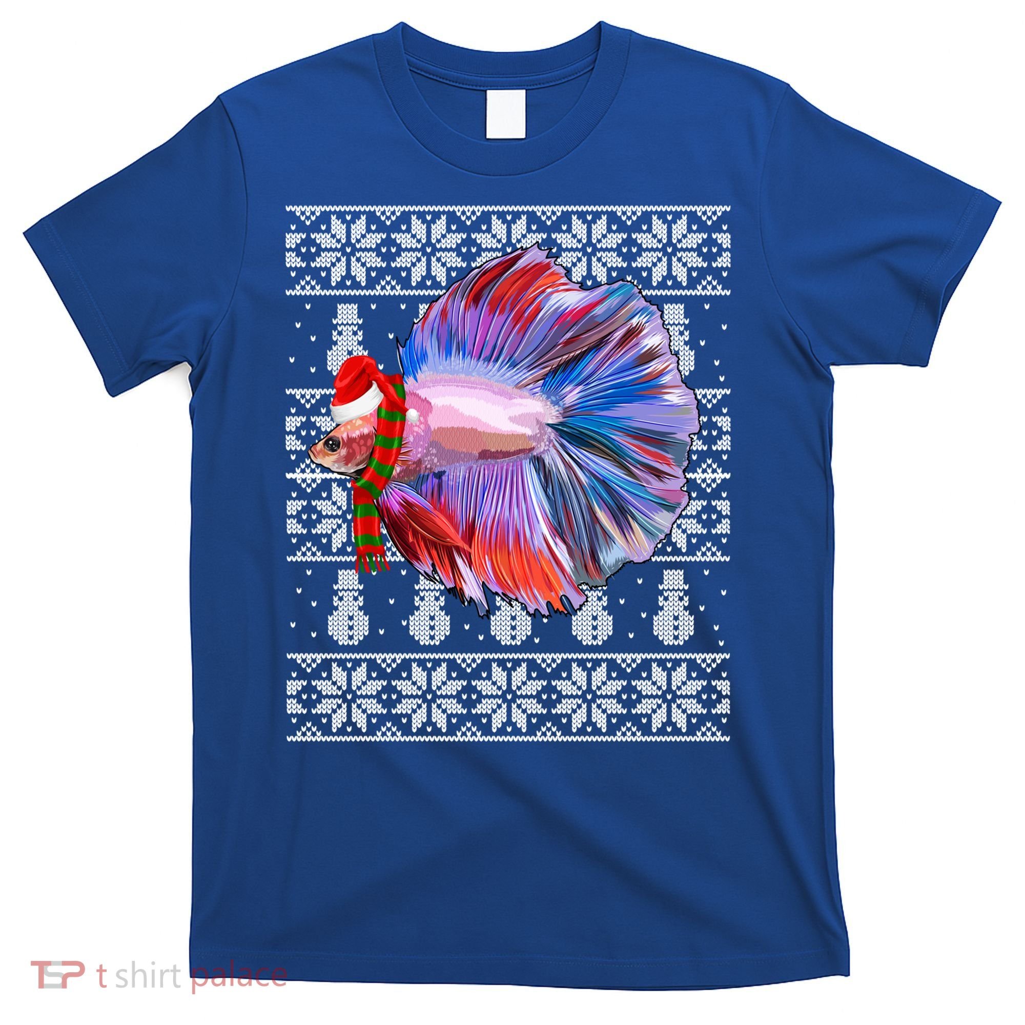 Fish Xmas Santa Hat Betta Fish Ugly Christmas Gift T-Shirt