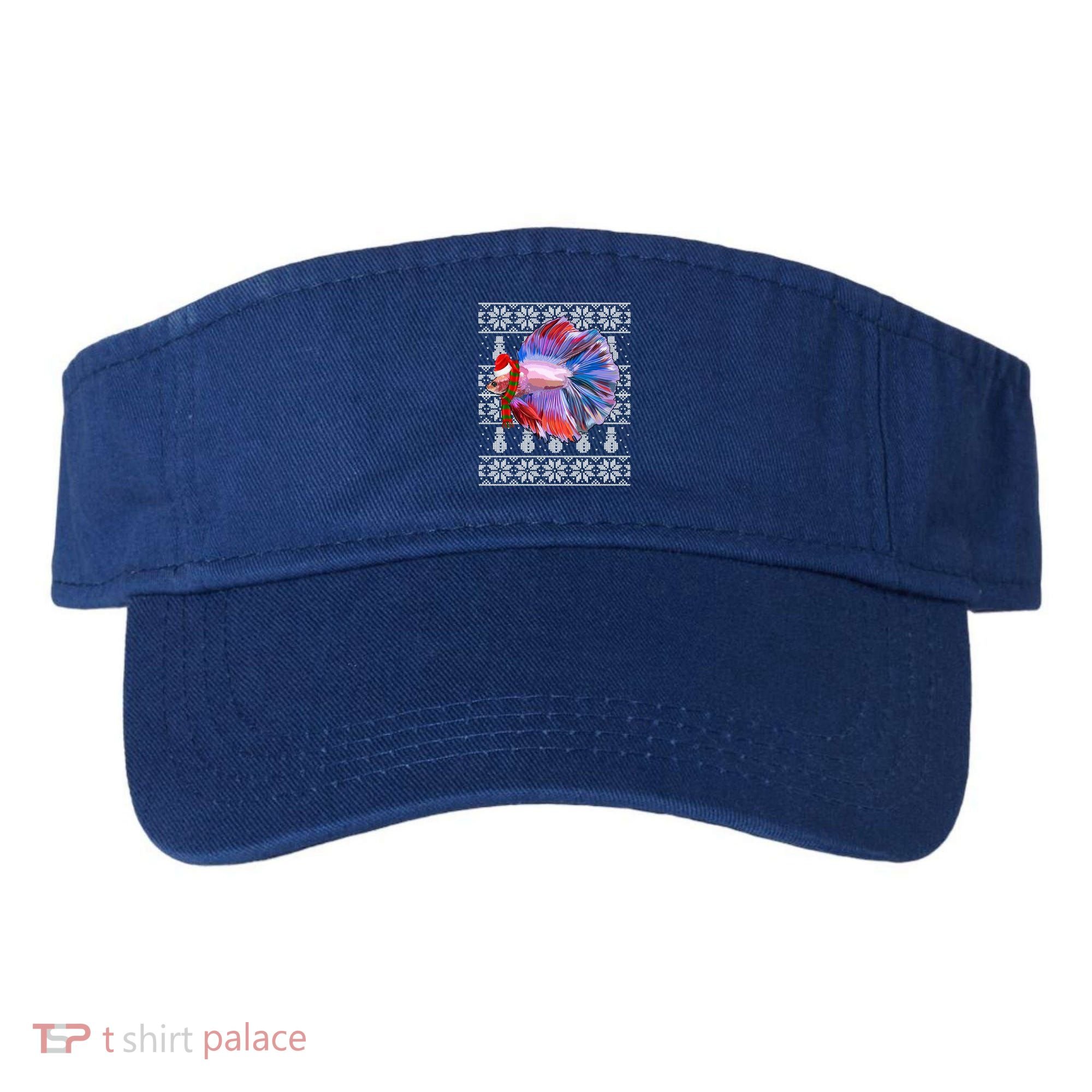 Fish Xmas Santa Hat Betta Fish Ugly Christmas Gift Visor