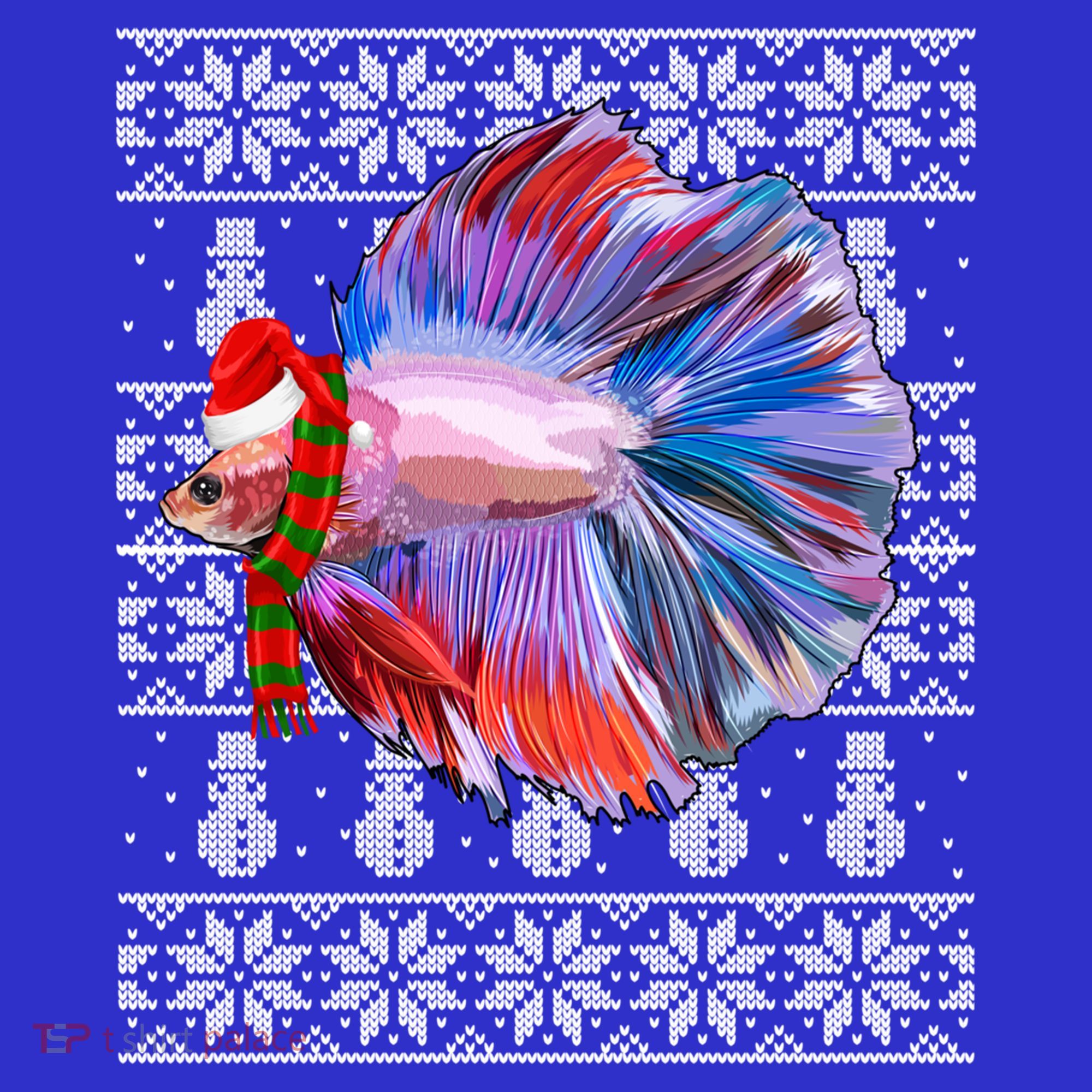 Fish Xmas Santa Hat Betta Fish Ugly Christmas Gift Tote Bag