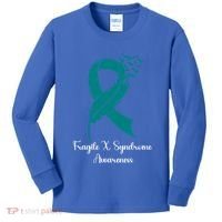 Fragile X Syndrome Awareness Family Wear Matching Support Gift Kids Long Sleeve Shirt thumb 0