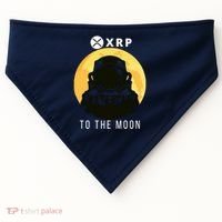 Funny XRP To The Moon Cryptocurrency Ripple Gift XRP Blockchain Crypto Trader USA-Made Doggie Bandana thumb 0