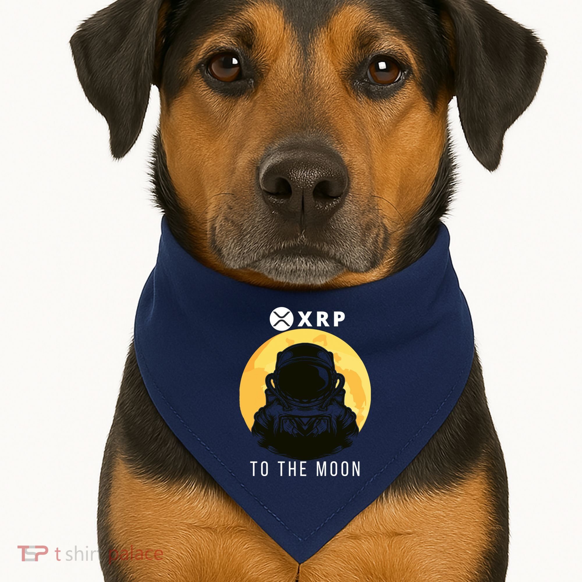 Funny XRP To The Moon Cryptocurrency Ripple Gift XRP Blockchain Crypto Trader USA-Made Doggie Bandana