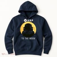 Funny XRP To The Moon Cryptocurrency Ripple Gift XRP Blockchain Crypto Trader Hoodie thumb 0