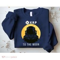 Funny XRP To The Moon Cryptocurrency Ripple Gift XRP Blockchain Crypto Trader Sweatshirt thumb 2