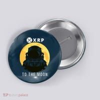 Funny XRP To The Moon Cryptocurrency Ripple Gift XRP Blockchain Crypto Trader Button thumb 0