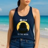 Funny XRP To The Moon Cryptocurrency Ripple Gift XRP Blockchain Crypto Trader Women's Tank Top thumb 2