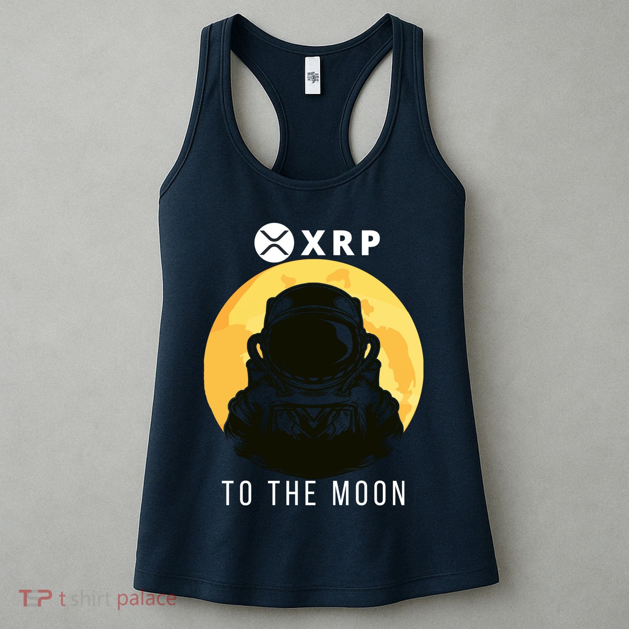 Funny XRP To The Moon Cryptocurrency Ripple Gift XRP Blockchain Crypto Trader Women's Tank Top
