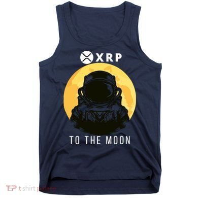 Funny XRP To The Moon Cryptocurrency Ripple Gift XRP Blockchain Crypto Trader Tank Top