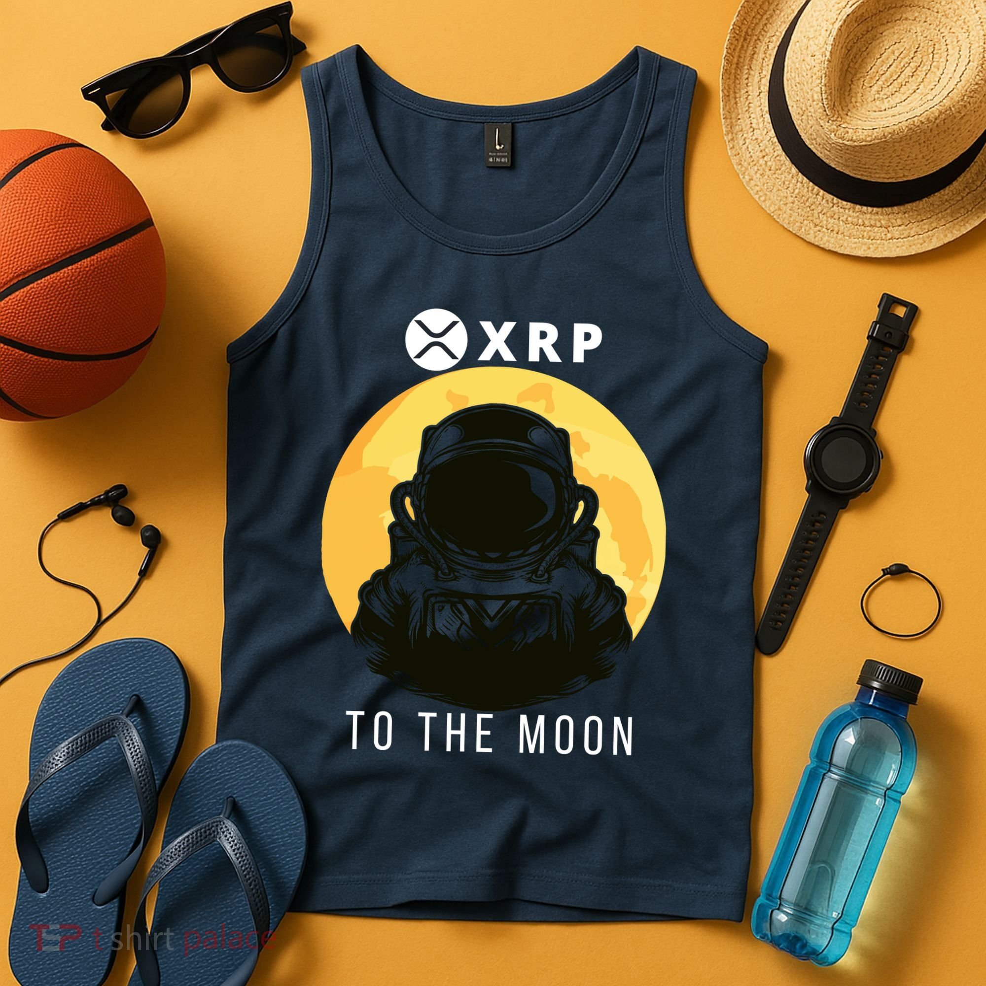 Funny XRP To The Moon Cryptocurrency Ripple Gift XRP Blockchain Crypto Trader Tank Top