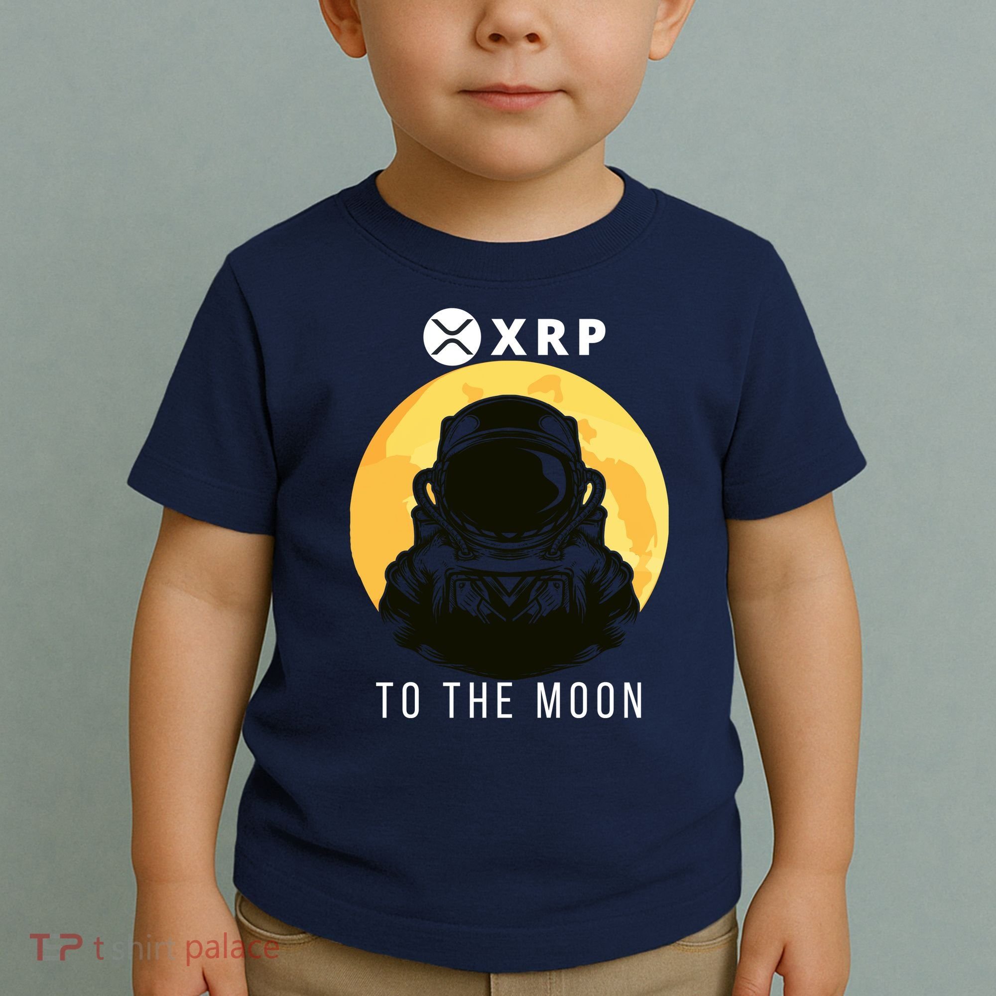 Funny XRP To The Moon Cryptocurrency Ripple Gift XRP Blockchain Crypto Trader Toddler T-Shirt