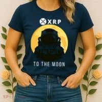 Funny XRP To The Moon Cryptocurrency Ripple Gift XRP Blockchain Crypto Trader Women's T-Shirt thumb 2
