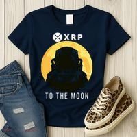 Funny XRP To The Moon Cryptocurrency Ripple Gift XRP Blockchain Crypto Trader Women's T-Shirt thumb 3