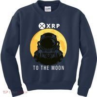 Funny XRP To The Moon Cryptocurrency Ripple Gift XRP Blockchain Crypto Trader Kids Sweatshirt thumb 0