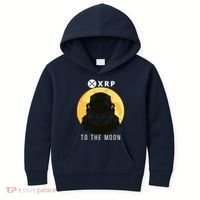 Funny XRP To The Moon Cryptocurrency Ripple Gift XRP Blockchain Crypto Trader Kids Hoodie thumb 0