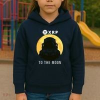 Funny XRP To The Moon Cryptocurrency Ripple Gift XRP Blockchain Crypto Trader Kids Hoodie thumb 3