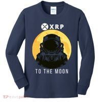 Funny XRP To The Moon Cryptocurrency Ripple Gift XRP Blockchain Crypto Trader Kids Long Sleeve Shirt thumb 0
