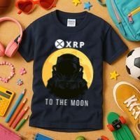 Funny XRP To The Moon Cryptocurrency Ripple Gift XRP Blockchain Crypto Trader Kids T-Shirt thumb 3