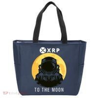 Funny XRP To The Moon Cryptocurrency Ripple Gift XRP Blockchain Crypto Trader Tote Bag thumb 0