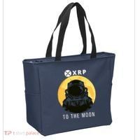 Funny XRP To The Moon Cryptocurrency Ripple Gift XRP Blockchain Crypto Trader Tote Bag thumb 2