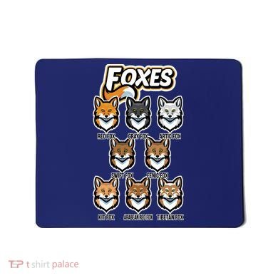 Foxes Of The World Fox Types Mousepad