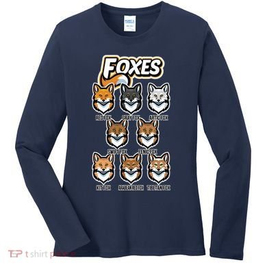 Foxes Of The World Fox Types Women's Long Sleeve Shirt