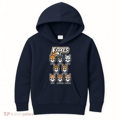 Foxes Of The World Fox Types Kids Hoodie