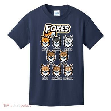 Foxes Of The World Fox Types Kids T-Shirt