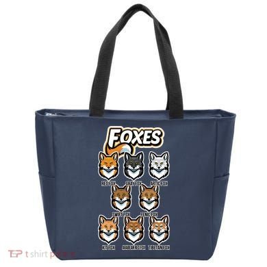 Foxes Of The World Fox Types Tote Bag