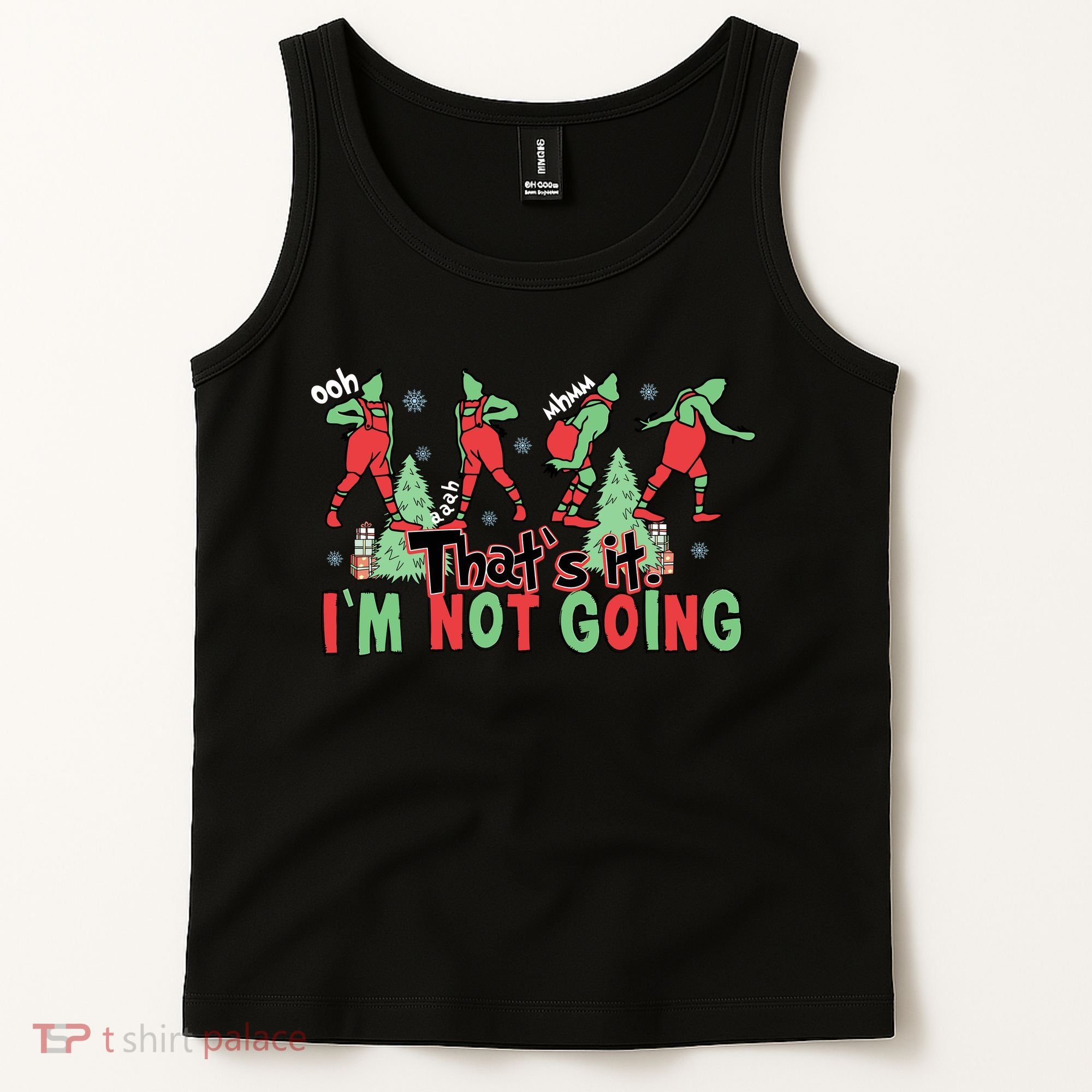 Funny Xmas Thats It Im Not Going Christmas Santa Tank Top