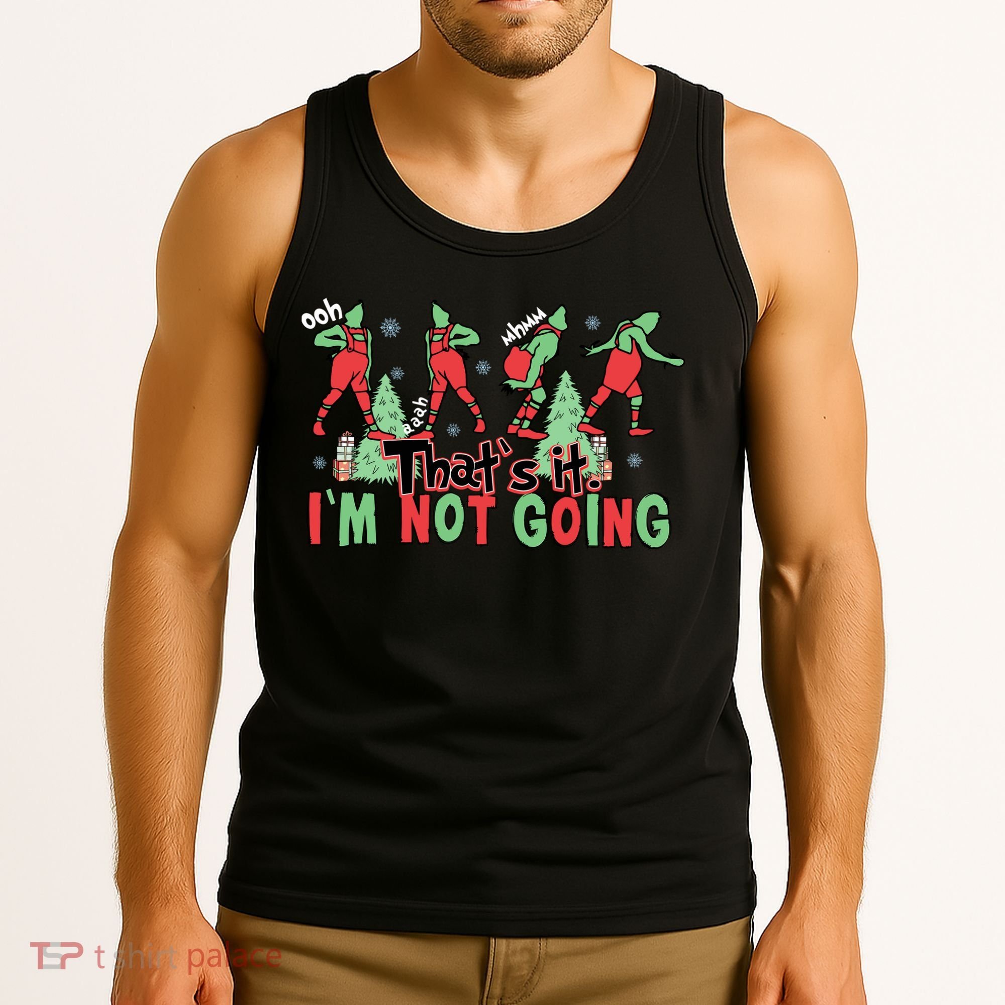 Funny Xmas Thats It Im Not Going Christmas Santa Tank Top