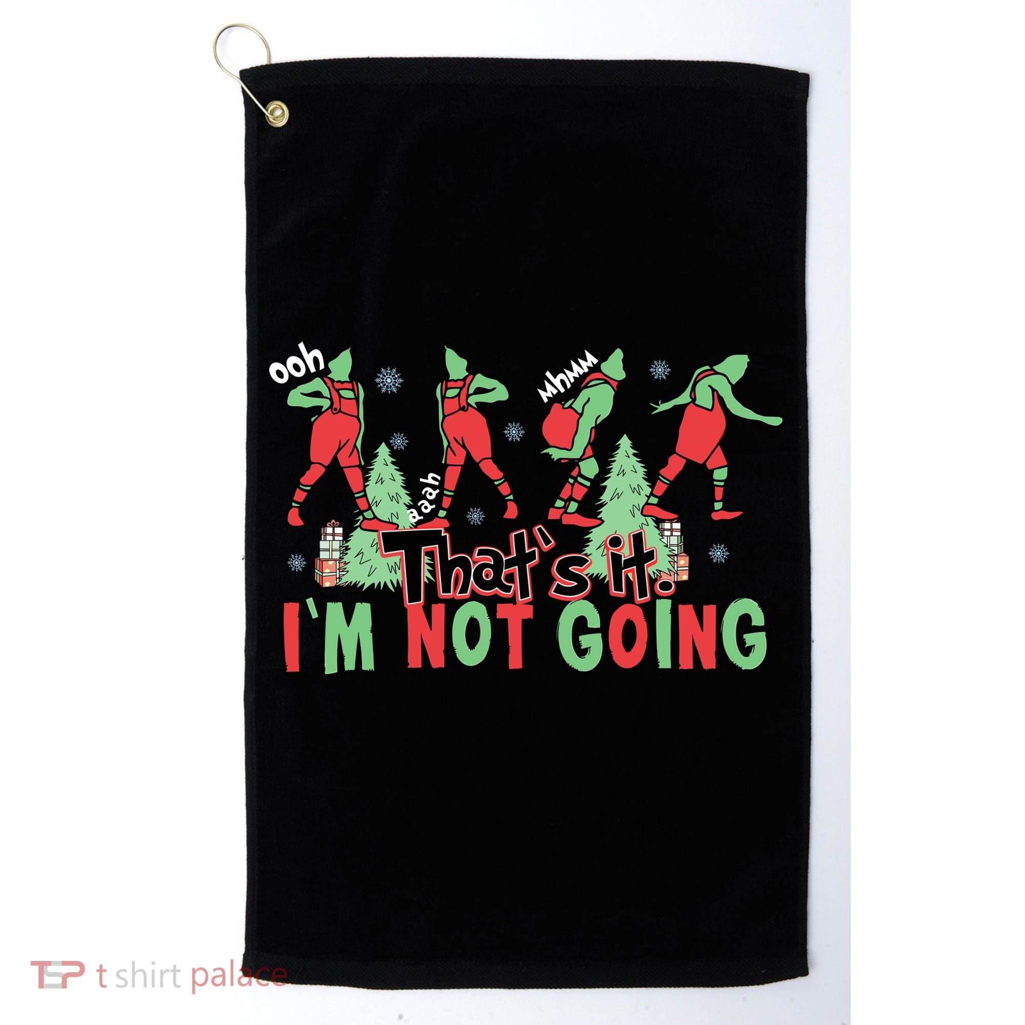 Funny Xmas Thats It Im Not Going Christmas Santa Golf Towel