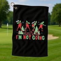 Funny Xmas Thats It Im Not Going Christmas Santa Golf Towel thumb 1
