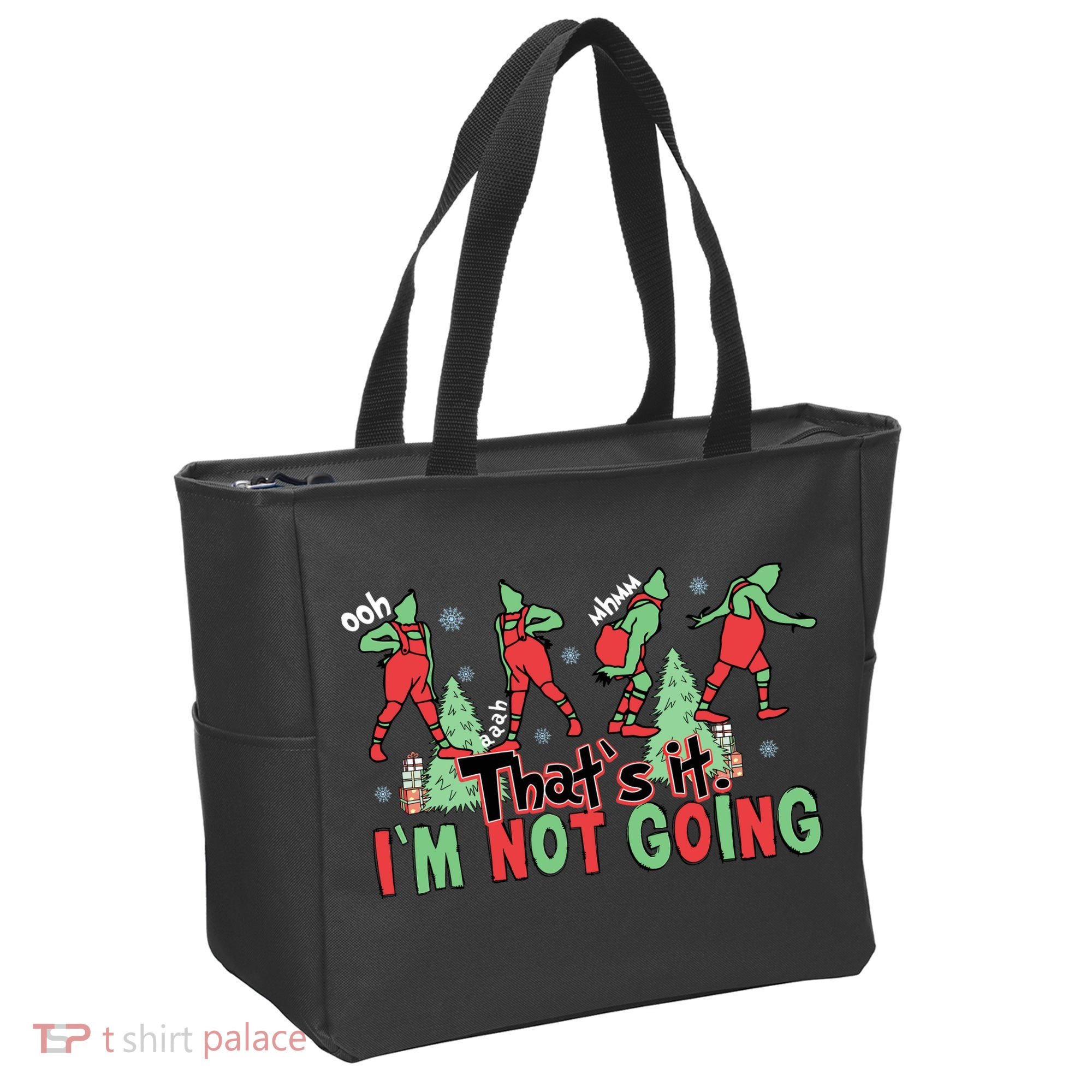 Funny Xmas Thats It Im Not Going Christmas Santa Tote Bag